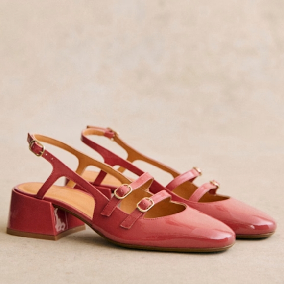 Sezane Shoes - RARE Sezane Paula Babies Pink Patent Leather Mary Janes